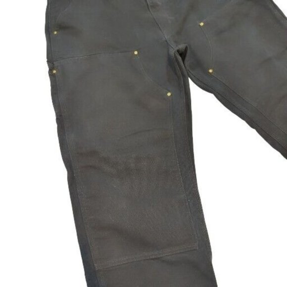 Vtg Carhartt Men's B01 BLK Double Knee Carpenter Jeans 40x30 USA Loose Original - Picture 3 of 10